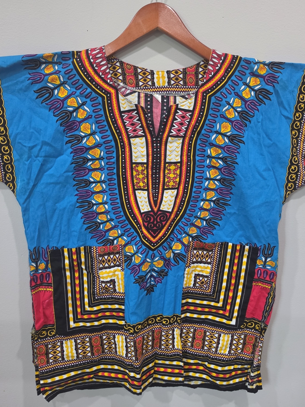 Colorful African Dashiki Print Short Sleeve Top